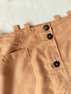 Saia vintage salmão de botões - P - comprar online