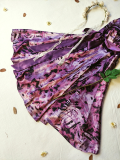 Vestido festa super midi roxo godê - M na internet