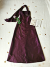 Vestido longo roxo escuro de tafetá - P