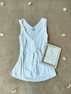 Blusa off white branca amassadinha - P