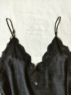 Blusinha de seda e renda vintage - M - comprar online