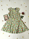 Vestido verde clarinho floral boneca godê - M/G
