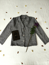 Blazer preto e branco pied de poule vintage - XG