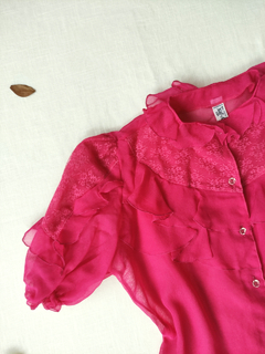 Camisa pink de babados rococó - M - comprar online