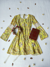 Vestido amarelinho mangas longas - P/PP