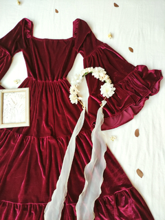 Vestido longo de veludo Cordeive Margaret na internet