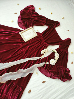 Vestido longo de veludo Cordeive Margaret - Themargare