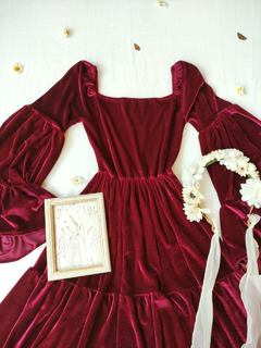Vestido longo de veludo Cordeive Margaret - Themargare