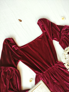 Vestido longo de veludo Cordeive Margaret - loja online