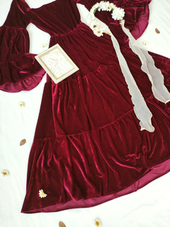 Vestido longo de veludo Cordeive Margaret