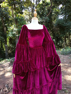 Vestido longo de veludo Cordeive Margaret - comprar online
