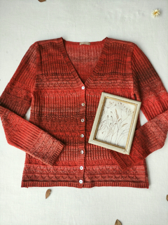 Cardigã tricot cor telha de botões - M - comprar online