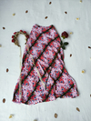 Saia longa floral vermelha/preta - P