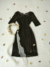 Vestido midi de renda preto Senhorita - P/M