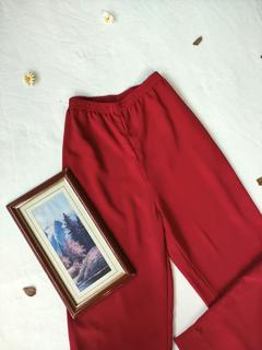 Calça vermelha cereja - M - comprar online