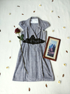 Vestido vintage tubinho transpassado vichy boneca - M