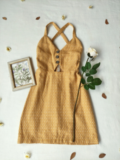 Vestido amarelinho de algodão Amaro - P - loja online