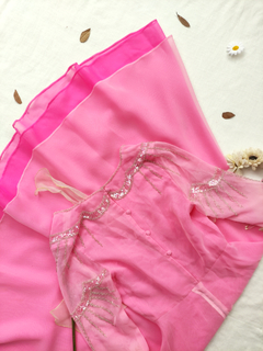 Vestido festa voil rosa e pink bordado Fairy - PP - loja online