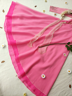 Vestido festa voil rosa e pink bordado Fairy - PP na internet