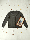 Cardigã tricot cinza de botões - G
