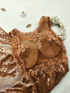 Vestido festa longo tule e paetês luxo - M/G - Themargare
