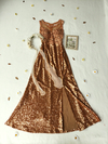 Vestido festa longo tule e paetês luxo - M/G