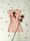 Blusa rose de babados boneca - P