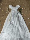 Vestido noiva de tafetá bodado branco princesa - P/PP