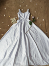 Vestido de noiva elegante branco evasê - G