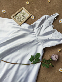 Imagem do Vestido de noiva elegante branco evasê - G