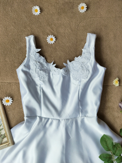 Vestido de noiva elegante branco evasê - G - loja online