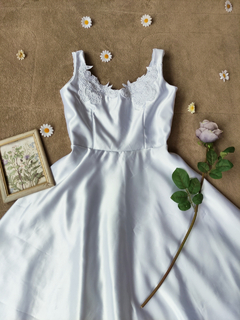 Vestido de noiva elegante branco evasê - G - comprar online