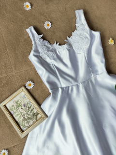 Vestido de noiva elegante branco evasê - G - comprar online