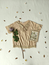 Blusa bege com rendinhas boneca - G