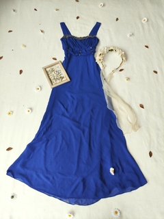 Vestido festa longo azul royal - P/M - Themargare