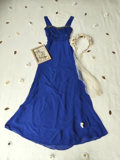 Vestido festa longo azul royal - P/M