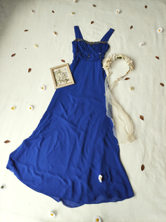 Vestido festa longo azul royal - P/M - loja online