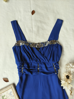 Vestido festa longo azul royal - P/M - loja online
