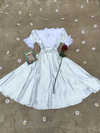 Vestido super midi branco Victorian - M
