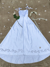 Vestido de noiva branco bordado império - P - comprar online
