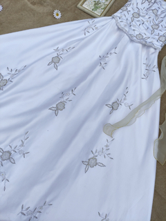 Vestido noiva bordado, sem alças princesa - M - comprar online