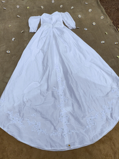 Vestido de noiva de tafetá amassadinho - P/M - loja online