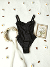 Lingerie body preta de renda - P