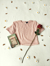 Blusa cropped rose bordada Hering - P/M