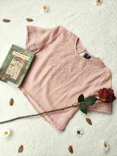 Blusa cropped rose bordada Hering - P/M - Themargare