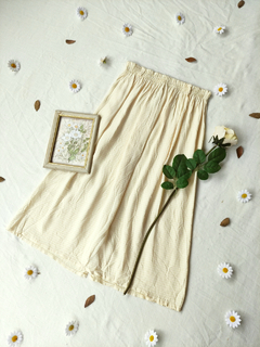 Saia midi vintage amarelinha vichy - M - loja online