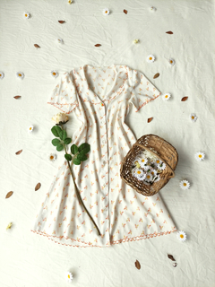 Camisola vintage de algodão folhagens - M/G na internet