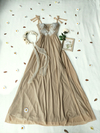 Vestido festa longo de tule bege nuance - P - comprar online