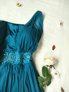 Vestido festa longo azul turquesa - G/GG na internet