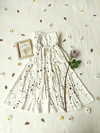 Vestido/saia off white gotas - M